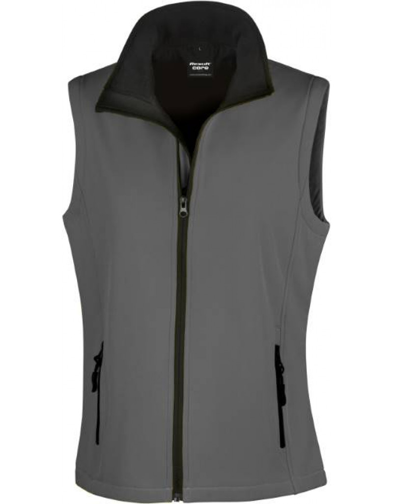 Vestă softshell cu 2 straturi pentru femei, imprimabilă